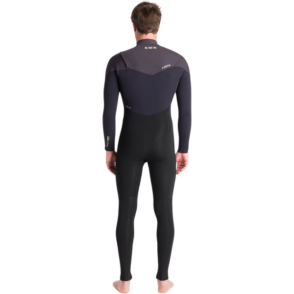 2026 C-Skins Mens NuWave ReWired 4/3mm Chest Zip Wetsuit C-NRW43MCZ - Black / Black x / Meteor